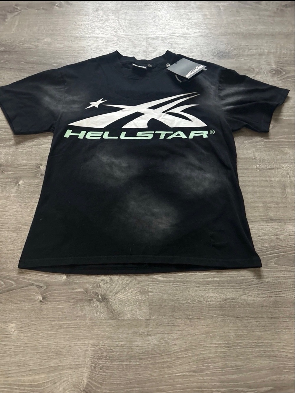 HELLSTAR Black Graphic Logo Short Sleeve Tee